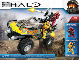 Handleiding Mega Bloks set 97449 Halo UNSC flame warthog