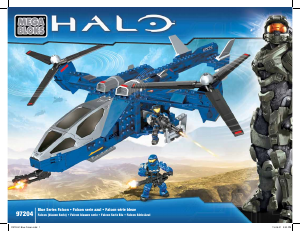 Manual Mega Bloks set 97204 Halo Blue series falcon