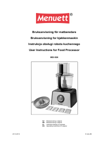 Bruksanvisning Menuett 802-524 Kjøkkenmaskiner