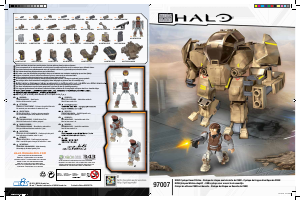 Handleiding Mega Bloks set 97007 Halo UNSC cyclops desert strike