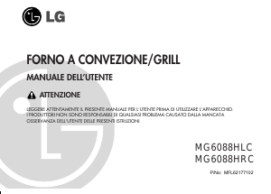 Manuale LG MG6088HRC Microonde