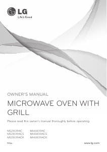 Manual LG MH6839ACS Microwave