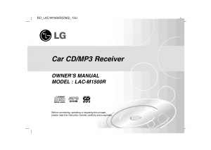 Manual LG LAC-M1500R Car Radio