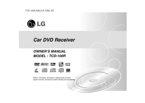 Manual LG TCD-100R Car Radio