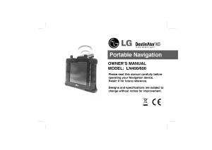 Manual LG LN600 Car Navigation