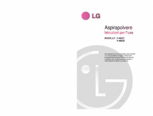 Manuale LG V-4000T Aspirapolvere