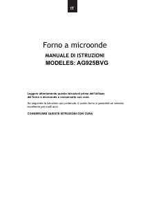 Manuale Smalvic AG925BVG Microonde