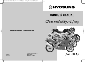 Handleiding Hyosung GT650 Comet Motor