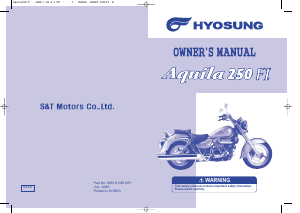 Handleiding Hyosung GV250FI Aquila Motor