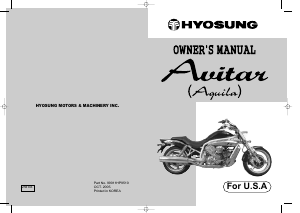 Handleiding Hyosung GV650 Avitar Motor