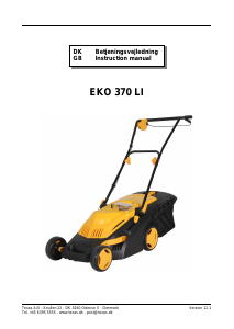 Manual Texas EKO 370 Li Lawn Mower