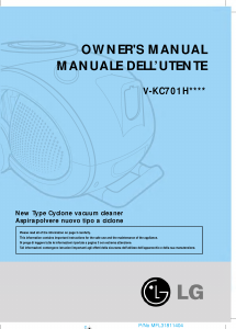 Manual LG V-KC701HER Vacuum Cleaner
