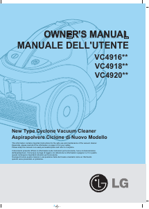Manual LG VC4920NNTQ Vacuum Cleaner