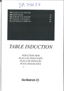 Handleiding De Dietrich DPI7966XS Kookplaat