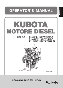 Handleiding Kubota D1105-T Aandrijfmotor
