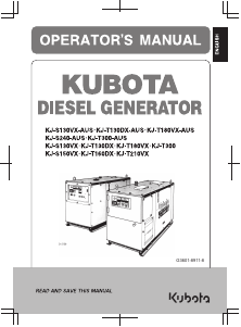 Handleiding Kubota KJ-S240 Generator