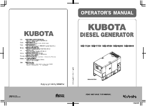 Manual Kubota SQ3200 Generator