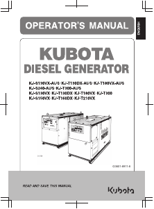 Manual Kubota KJ-T300 Generator