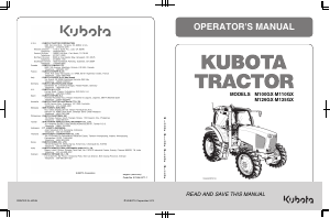 Handleiding Kubota M100GX Tractor