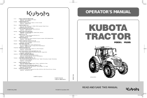 Handleiding Kubota M108DC Tractor