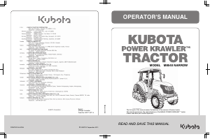 Manual Kubota M8540NPK Tractor
