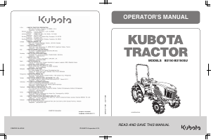 Handleiding Kubota B3150HD Tractor