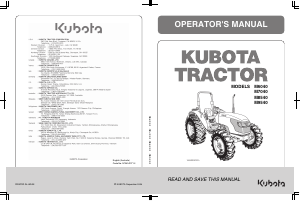 Manual Kubota M9540DH Tractor