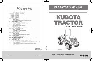 Handleiding Kubota M8540DN Tractor