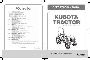 Handleiding Kubota B3150SU Tractor