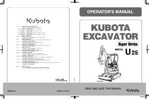 Handleiding Kubota U25-3S Graafmachine