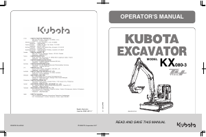 Handleiding Kubota KX080-3S Graafmachine