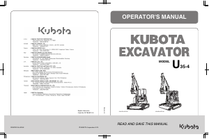 Handleiding Kubota U35-4 Graafmachine