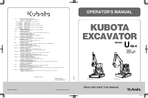Handleiding Kubota U48-4 Graafmachine