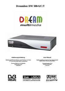 Handleiding Dreambox DM 500-S Digitale ontvanger