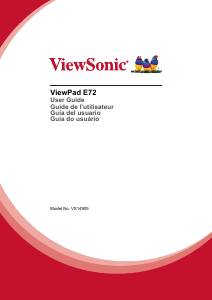 Manual ViewSonic ViewPad E72 Tablet