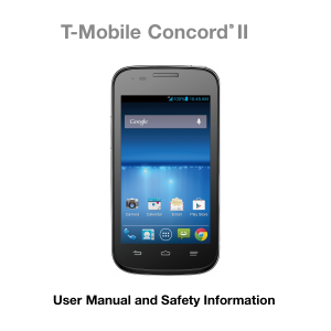 Manual T-Mobile Concord II Mobile Phone