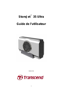 Mode d’emploi Transcend StoreJet 35U Disque dur