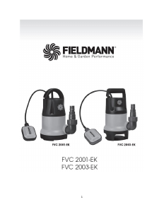 Manual Fieldmann FVC 2001-EC Pompă de grădină