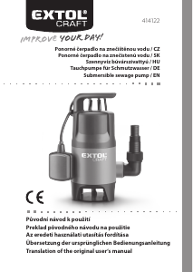 Manual Extol 414122 Garden Pump