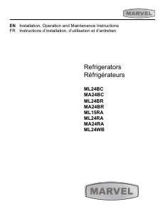 Manual Marvel MA24RAS2 Refrigerator