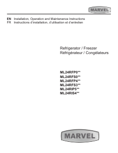 Manual Marvel ML24RI Refrigerator