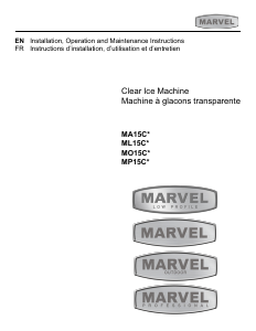 Mode d’emploi Marvel MA15CL Machine à glaçons