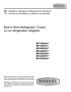 Handleiding Marvel MP24WD Wijnklimaatkast