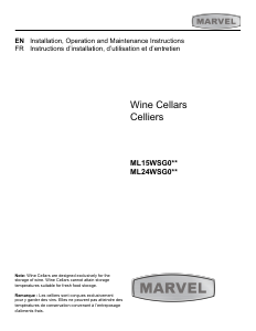 Manual Marvel ML24WSG0 Wine Cabinet
