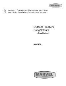 Manual Marvel MO24FA Freezer