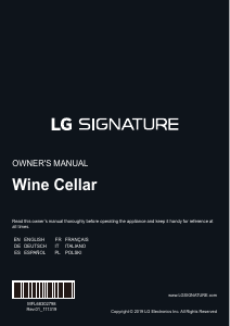 Instrukcja LG LSR200W Signature Chłodziarka do wina