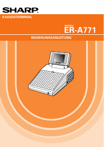 Bedienungsanleitung Sharp ER-A771 Registrierkasse