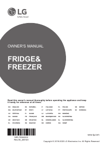 Manual LG GBB72NSEXN Fridge-Freezer