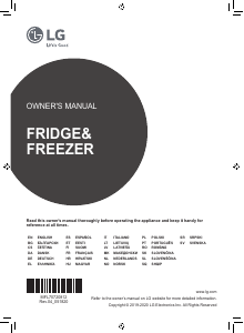Manual LG GBB569NSAZB Fridge-Freezer