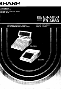 Bedienungsanleitung Sharp ER-A880 Registrierkasse